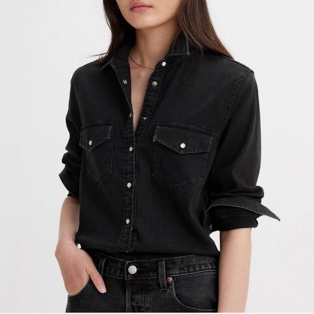 Aritzia: Levi's Black Denim Button Down Shirt
